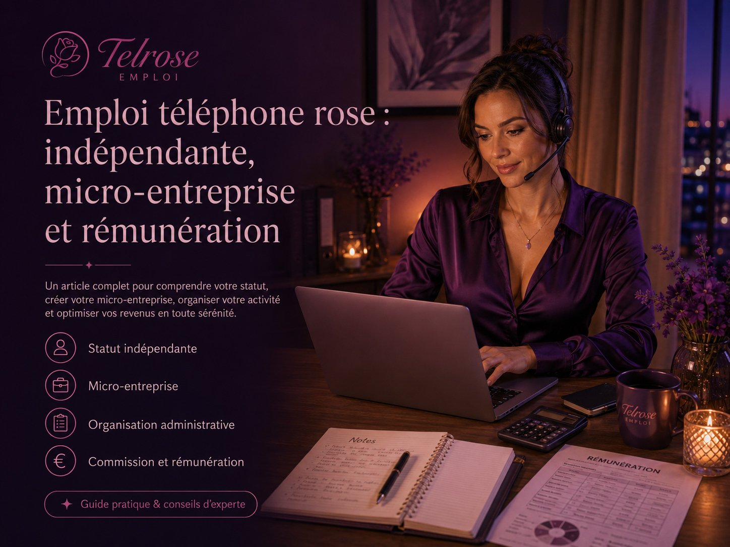 Emploi téléphone rose : indépendante, micro-entreprise et rémunération